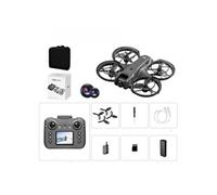 Drone avec télécommande à écran 2,4 pouces,Aiorber double caméra commutable, vol stationnaire à flux optique, contrôle mobile, loopings à 360°, noir,
