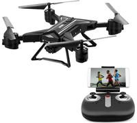Drone caméra pliable - Caméra 0.3MP, batterie 680mAh, télécommande, WiFi, flip 3D, mode de vol sans tête, 3 vitesses, App