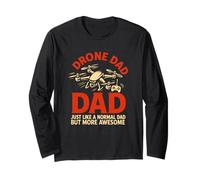 Drone Dad Drone Drone Pilot Quadcopter Flyer Père Humour Manche Longue