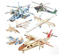 Drone De Chasse 3d En Bois 1 Pièces, Modèle Militaire, Jouets De Simulation, Bricolage, Puzzle, Bras, Jouet De Construction Pour Enfants-Générique