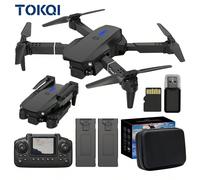 Drone d'entrée de gamme 2025, équipé de 3 batteries - WiFi FPV vidéo en temps réel, télécommande pliable, retournement à 360°, caméras HD double, cadre de protection complet - Set cadeau de vol extéri