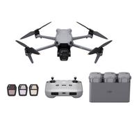 Bundle Fly More DJI Air 3S (RC-N3), drone avec caméra grand-angle CMOS 1'' & télécaméra moy., vidéo HDR 4K/60 ips, détection d’obstacles omnidir. en paysage nocturne & 3 batteries pour un vol prolongé
