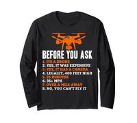 Drone Drone Pilot Questions Réponses Liste Quadcopter Flying Manche Longue