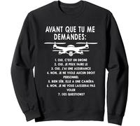Drone Drones Pilot Fpv Gift Sweatshirt,Black,S