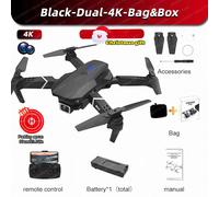 Drone E88 Pro Rc 4k Professionnel Avec Caméra Hd Grand Angle 1080p Pour Touriste,Hélicoptère Rc Pliable,Wifi,Fpv,Recommande De Tenir Un Tablier,Vente - Type B-Dual-4k-Bag-Box #C-Generique