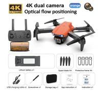 Drone E99 Avec Moteur Sans Balais,Retour Gps,Caméra Hd 4k Pour Touristes,Laser 2024 °,Évitement D'obstacles,Tablier De Stationnement,Rc,Quadrirotor,Jouets,360 - Type Orange-Dual-Of-Generique Orange