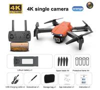 Drone E99 Avec Moteur Sans Balais,Retour Gps,Caméra Hd 4k Pour Touristes,Laser 2024 °,Évitement D'obstacles,Tablier De Stationnement,Rc,Quadrirotor,Jouets,360 - Type Orange-One-Cam-Generique Orange