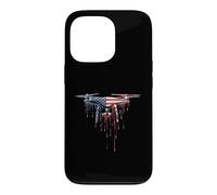 Drone Flying Pilot Quadricoptère Drapeau américain USA Drip Coque pour iPhone 13 Pro