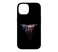 Drone Flying Pilot Quadricoptère Drapeau américain USA Drip Coque pour iPhone 14