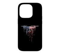 Drone Flying Pilot Quadricoptère Drapeau américain USA Drip Coque pour iPhone 14 Pro