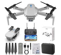 Drone FPV avec double caméra 1080p, quadricoptère radiocommandé WiFi 2,4 GHz avec mode sans tête, fonction « Suivez-moi », maintien