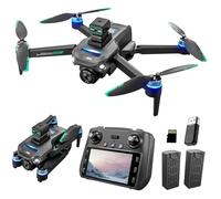 Drone GPS Avec Caméra 1080P Moteur Brushless,Télécommande avec Écran 4.5 Pouces,Caméra ESC 120°,Transmission FPV 5G,20 * 2 Minutes de Vol,Carte SD,260G