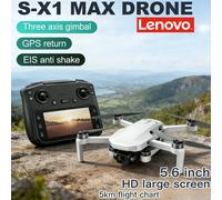 Drone GPS Lenovo S-X1 avec caméra professionnelle 8K HD, nacelle stabilisée 3 axes, évitement d'obstacles WIFI, quadricoptère brushless, cadeau jouet White-8K-battery-2
