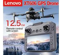 Drone GPS Lenovo XT606 MAX 4K Professionnel avec Caméra HD 8K, Écran FPV et Rotation 360° ° Jouets de drone quadricoptère avec fonction d'évitement d'obstacles Grey-8k-Battery1