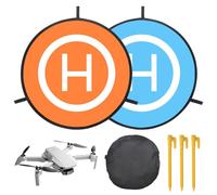 Drone Landing Pad, Plaque d'atterrissage Pliable pour Drone, 55CM/22'' Tapis D'atterrissage Universel pour Drone Double Face étanche, pour DJI Mavic 2 Pro Zoom/Mavic Air 2/ Spark/Mavic Pro Platinum