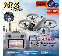 Drone Lenovo GT3 8K HD avec deux caméras, télécommande, mode sans tête, hélicoptère 360 ° Jouets Quadricoptères FPV WIFI à Moteurs Brushless GT3 Screen