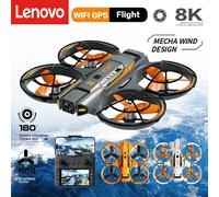 Drone Mini Lenovo A21Pro 8K GPS Professionnel, Photographie Aérienne HD, Avion Télécommandé, Caméra HD 5G, Quadricoptère Jouet UAV Screen-White-8K-3B
