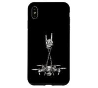 Drone Operator Pilot Cool Retro Vintage Goth Alt Metal Emo Coque pour iPhone XS Max
