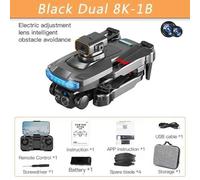 Drone P15 Gps 8k Hd Caméra Professionnelle,Évitement D'obstacles,Photographie Aérienne,Sans Balais,Pliable,Quadrirotor,Jouet Cadeau - Type Black Dual 8k-1b #A-Generique Noir
