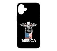 Drone Pilot Drapeau Américain Bandana Lunettes de Soleil Chapeau Cowboy Coque pour iPhone 16 Plus