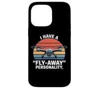 Drone Pilote Drone Rétro Coucher de Soleil Personnalité Design Coque pour iPhone 14 Pro Max