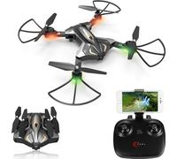 Drone pliable I5HW - Application WiFi, contrôle par capteur G, FPV, mode sans tête, distance de vol de 80m, télécommande 850mAh