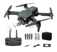 Drone pliable Jacenvly avec deux caméras HD 1080p, maintien d'altitude, mode sans tête, jouet télécommandé - Compatible avec les accessoires