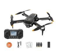 Drone Professionnel Mijia F205, Double caméra HD 8K avec écran de contrôle, évitement Intelligent des Obstacles, Moteur FPV sans balais(Black-8K-battery-1)