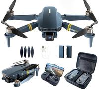 Drone quadricoptère pliable sans balais super endurance pour débutants - 40 minutes de temps de vol, drone Wi-Fi FPV avec grand angle de 120 ° et caméra HD 1080p