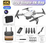 Drone Rc Pliable Avec Caméra Hd Grand Angle,Hélicoptère 4k,1080p,Hélicoptère Pour Touristes,E88pro,Wifi,Fpv,Recommandé De Tenir Un Tablier,Vente - Type White-Single-4k-Bag #C-Generique Blanc