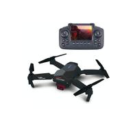 Drone RC TURBO CHALLENGE Elite Drone Screen 400329 avec double caméra, écran intégré, micro-SD, 2 batteries USB, noir gris