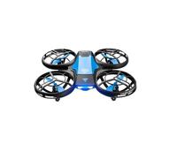 Drone v8 pour enfants avec caméra commandes gestuelles télécommande maintien d'altitude gyroscope 6 axes flip 3d mini quadricoptère radiocommandé pour garçons et filles 7 à 14 ans,Bleu,triple battery