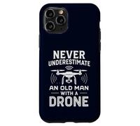 Drone Vieil Homme Drôle Pilote Hobby Quadcopter UAV Flyer Coque pour iPhone 11 Pro
