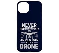 Drone Vieil Homme Drôle Pilote Hobby Quadcopter UAV Flyer Coque pour iPhone 15 Plus