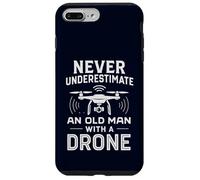 Drone Vieil Homme Drôle Pilote Hobby Quadcopter UAV Flyer Coque pour iPhone 7 Plus/8 Plus