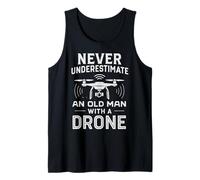 Drone Vieil Homme Drôle Pilote Hobby Quadcopter UAV Flyer Débardeur