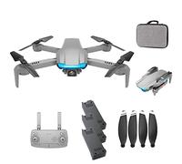 Drone with Camera for Adult GPS 4K HD Aerial Photography Professional Quadcopter Folding 20-min Flight Time Smart Return Home Follow Me Brushless Moteur Remote Helicopter (Gray 3 BATTERIES)
