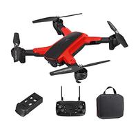 Drone with Camera for Adults 4K HD Dual Cameras GPS Smart Return RC Quadcopter Auto Return Follow Me Waypoint Fly Fixed Point Surround Carrying Case (Red 1 Battery)