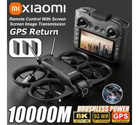 Drone Xiaomi Z906 8K HD Aérien Intelligent avec Évitement d'Obstacles, Télécommande à Grand Écran, Pliable, Moteur Brushless, GPS Z906-4K HD-Black