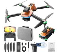 Drones à moteur sans balais avec 2 caméras, mode sans tête résistant au vent, contrôle gestuel, drone FPV avec lumière LED froide for adultes, drone RC for débutants Quadcopter / 1477