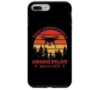 Drones-Pilote Anniversaire né en 1975 Quadrocopter Drones Coque pour iPhone 7 Plus/8 Plus