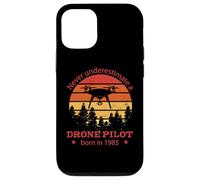 Drones-Pilote Anniversaire né en 1985 Quadrocopter Drones Coque pour iPhone 12/12 Pro