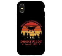 Drones-Pilote Anniversaire né en 1985 Quadrocopter Drones Coque pour iPhone X/XS