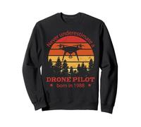 Drones-Pilote Anniversaire né en 1988 Quadrocopter Drones Sweatshirt