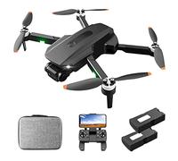 Drones with Camera for Adults 6K GPS Foldable 5G Quadcopter for Beginners with Optical Flow Positioning Auto Return Home Follow Me Brushless Motor 25 Mins Long Flight Time (Black 2 Batteries)