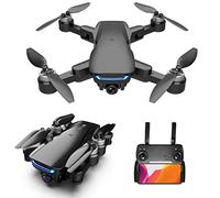 Drones with Dual Camera for Adults 4K GPS 5G WiFi FPV Foldable Quadcopter with Brushless Motor Auto Return Home Follow Me 25 Mins Flight Time(Battery*1 Red)