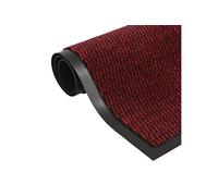 vidaXL Paillasson rectangulaire tufté 90 x 150 cm Rouge