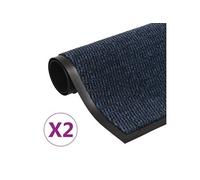 Vidaxl Paillassons Rectangulaires 2 Pcs 40 X 60 Cm Bleu