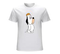 Droopy Dog Face Happy Hound Men's Fashion T Shirts White L