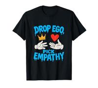 Drop Ego Pick Empathie Graffiti Couronne Cœur T-Shirt